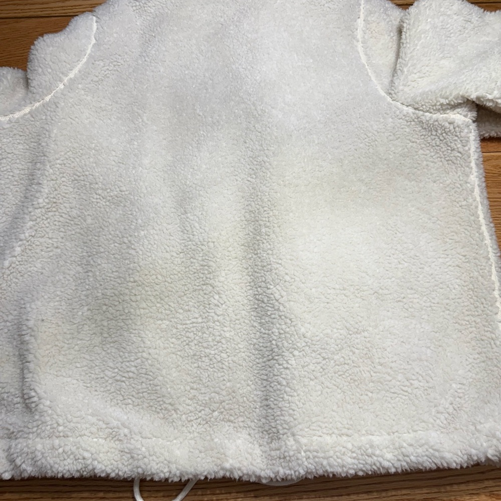 Madewell Cream Teddy Jacket with Gingham Accents - Picture 4 of 8